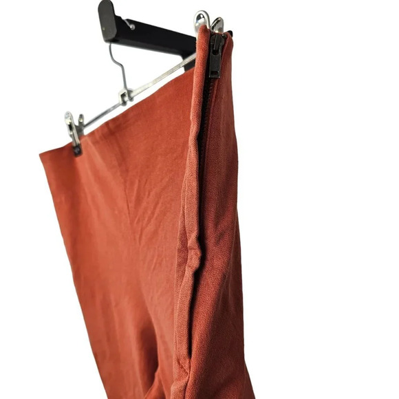 COS Womens Zip Bottom Stretch Pants Orange Size  10 - Picture 6 of 9